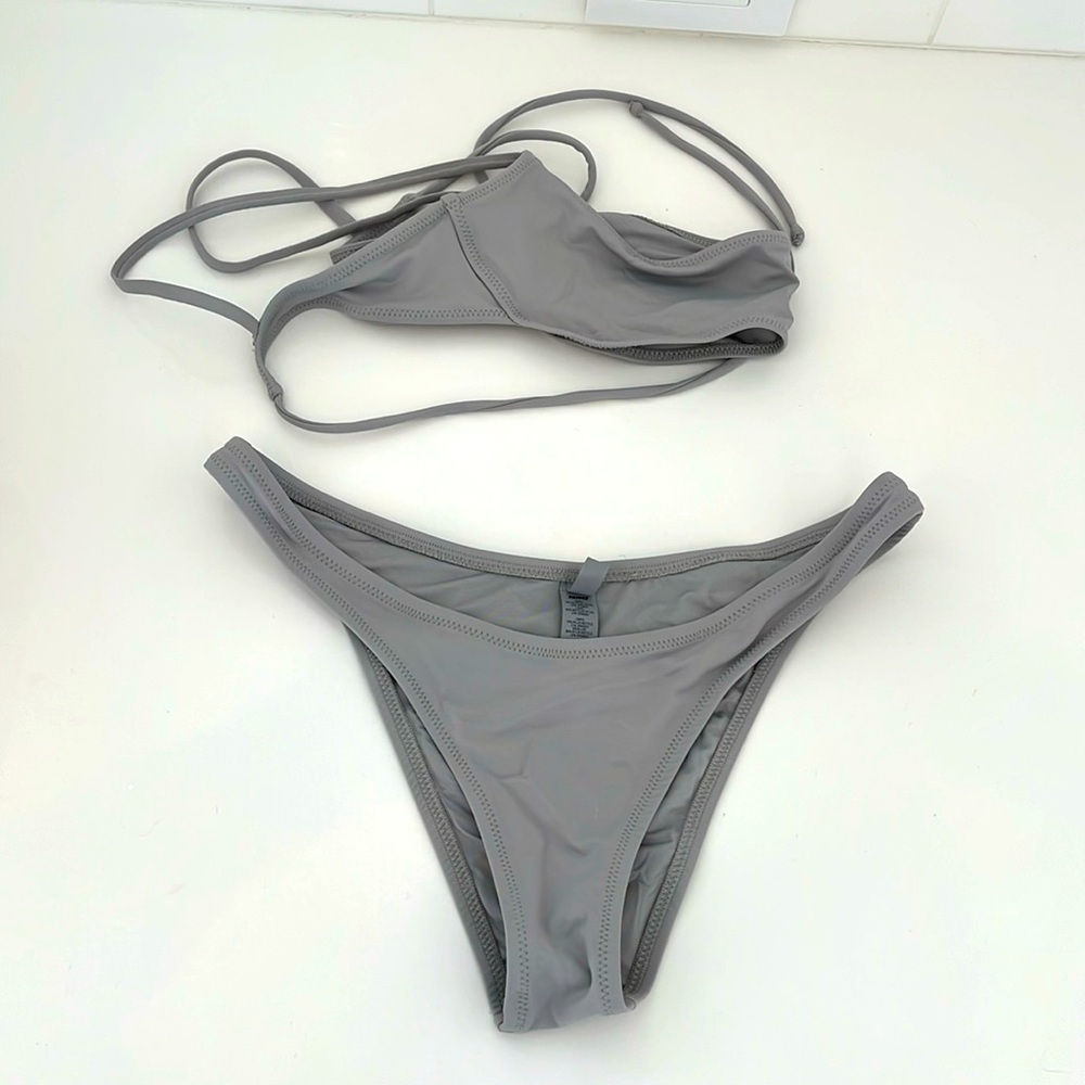 Skims signature swim micro scoop bikini top and bottom